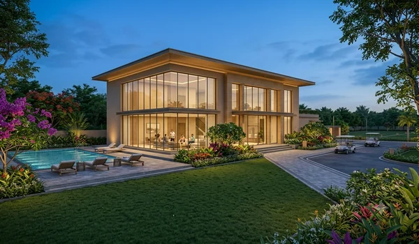 Godrej Elanor Community Amenities Shared clubhouse and poolside amenities for every Godrej Elanor plot owner