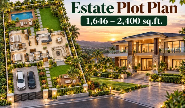 Godrej Elanor Estate Plot Plan – 1,646–2,400 Sq.Ft. Godrej Elanor Estate Plot plan layout – 1,646 to 2,400 sq.ft. plots
