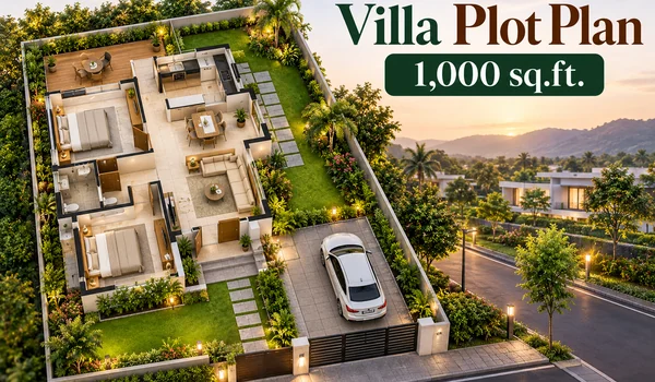 Godrej Elanor Villa Plot Plan – 1,000 Sq.Ft. Godrej Elanor Villa Plot plan layout – 1,000 sq.ft. residential plot